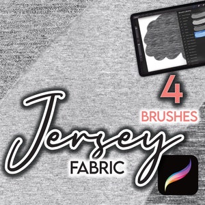 4 PROCREATE FABRIC TEXTURES Brushes Triblend Jersey Knit Streetwear Textile Fashion Design Illustration Clothes Seamless Brushes Anime Manga