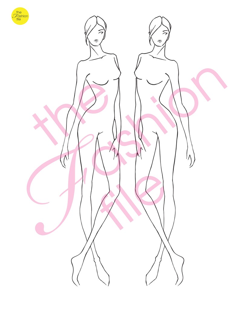 Must Have Tools For Fashion Designers Fashion Design Template U2022 Pdf Ai Png For Procreate U2022 9 Head Female Fashion Sketch U2022 Free Bonus File Digital Art Collectibles Kromasol Com