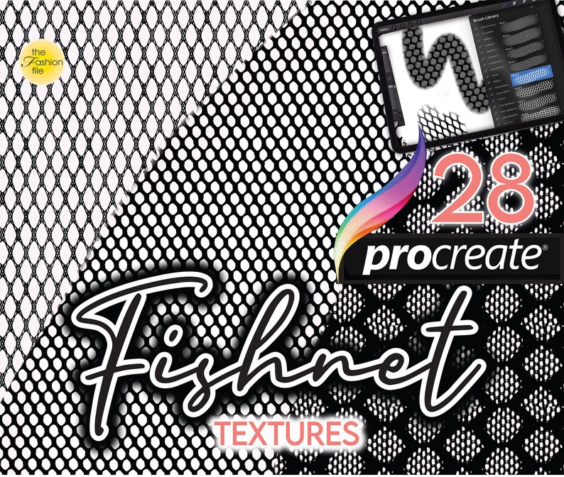 28 PROCREATE TEXTURES Procreate Brush Tulle Netting Etsy