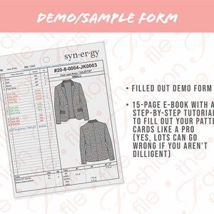 Pattern Request Card Fashion PATTERN CARD TEMPLATE • Excel & Blank Pdf Forms Included • Plus ...
