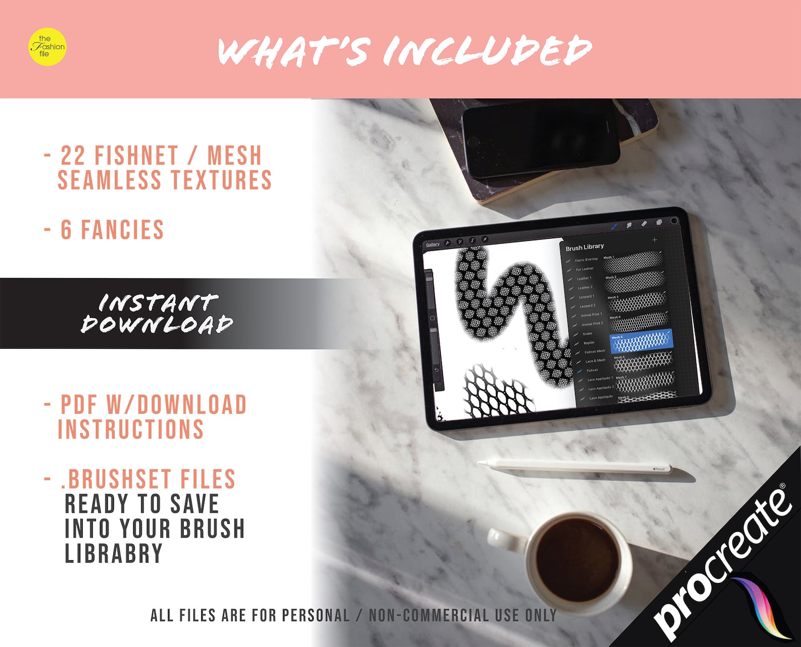 28 PROCREATE TEXTURES Procreate Brush Tulle Netting Etsy