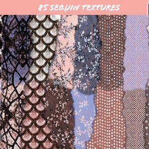 Sequin Texture Unity 87 PROCREATE FASHION BRUSHES • Sequin Fabric Textures Sparkly Metallic ...