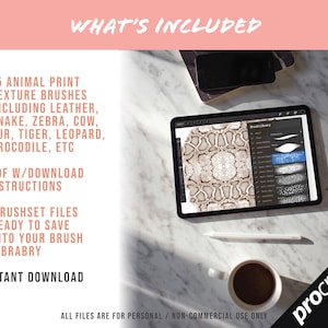 75 PROCREATE ANIMAL TEXTURES • Procreate Brush Leopard Cheetah Tiger ...