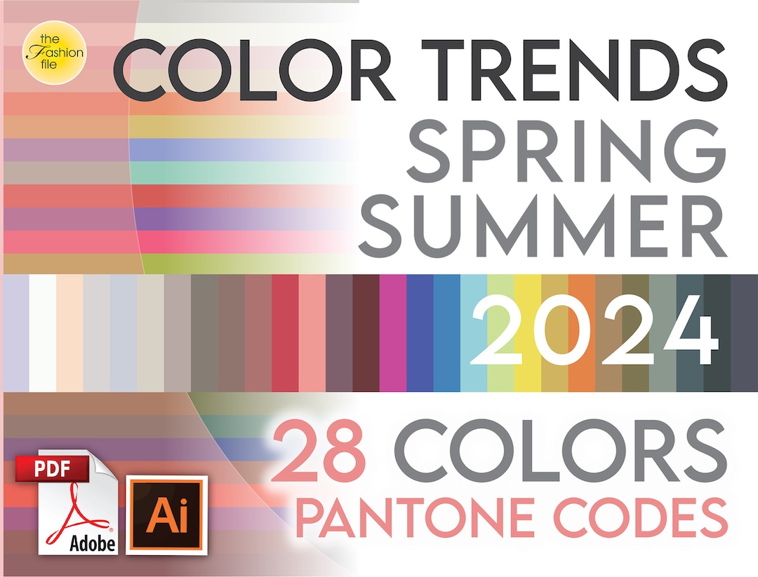 Fashion SPRING SUMMER 2024 COLOR Trend Forecast Report Pdf & Etsy