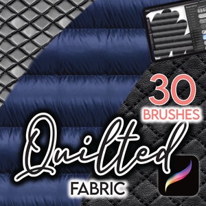 30 TEXTURES MATELASSÉES PROCREATE • Procreate Brushes Couverture matelassée en cuir avec diamants, capitonnage matelassé, gaufrage, mode Anime