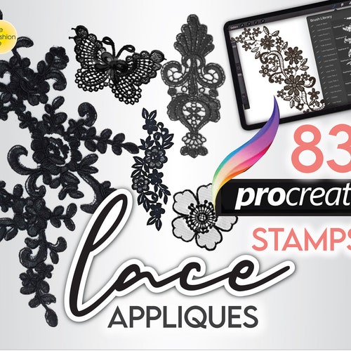 276 Brushes Ultimate Procreate Lace Patterns Stamp/ Lace Etsy Hong Kong