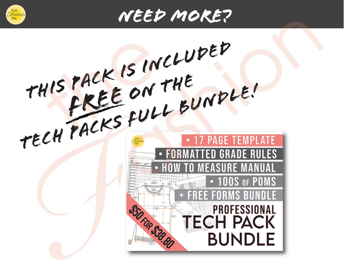 Fashion Designer FORMS TEMPLATES Pack Cost Sheet Pattern Etsy