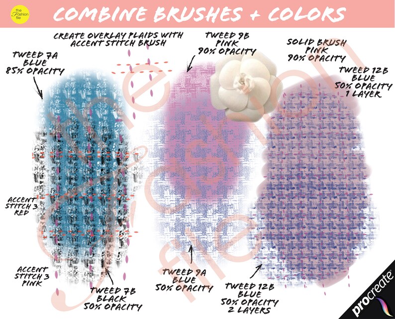 33 PROCREATE FABRIC TWEED Texture Brushes Free Pearls Etsy