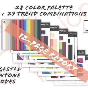 Fashion SPRING SUMMER 2024 COLOR Trend Forecast Report • Pdf & Adobe ...