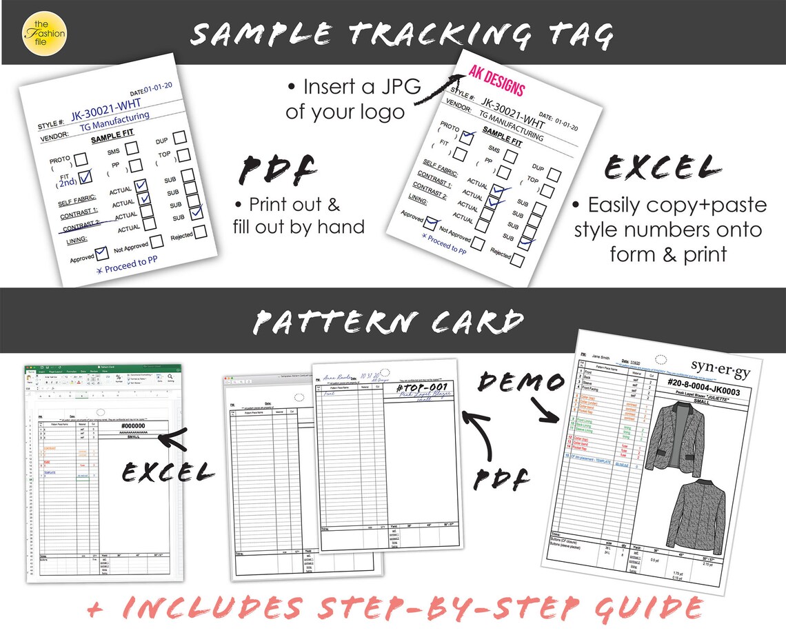 Fashion Designer FORMS TEMPLATES Pack Cost Sheet Pattern Etsy
