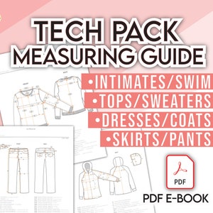 Fashion Tech Pack HOW TO MEASURE MANUAL • Lerne, wie du Kleidungsstücke für deine Tech Packs spezifizieren kannst! Tops, Kleider, Jacken, Hosen & Röcke