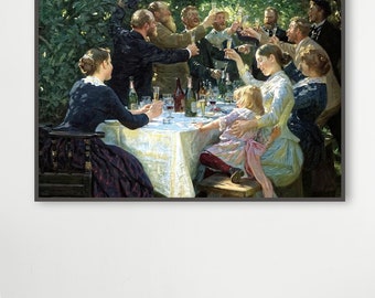 Garden Party Celebration Toast 1888 Oil Painting | Fine Art Print