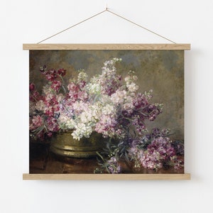 Pink Floral Painting | Fine Art Print | Antique Oil Painting | Beautiful Romantic Wall Decor | Pretty Floral Gift | A2, A3, 11x14in, 10x8in