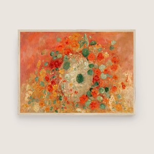 Odilon Redon Nasturtiums Print: Vintage Fine Art Giclée Reproduction