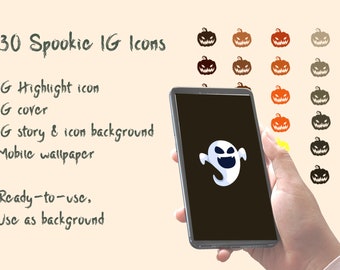 Spookie Instagram Highlight Icons | Instagram Highlight Icons, Highlight Covers, Instagram icons, Instagram Covers, Mobile Wallpaper