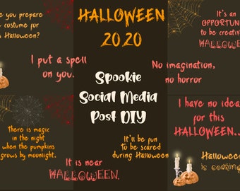 Spookie Social Media Quote & Icon | Instagram Quote, Facebook Post, Highlight Icon, Story Instagram, Funny Quote, Halloween,
