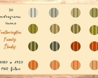 Featherington Family Shade Highlight Icons | For IG Highlight Icons and Mobile Wallpapers