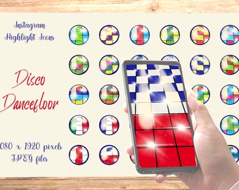 Disco Dance Floor Highlight Icons | For IG Highlight Icons and Mobile Wallpapers