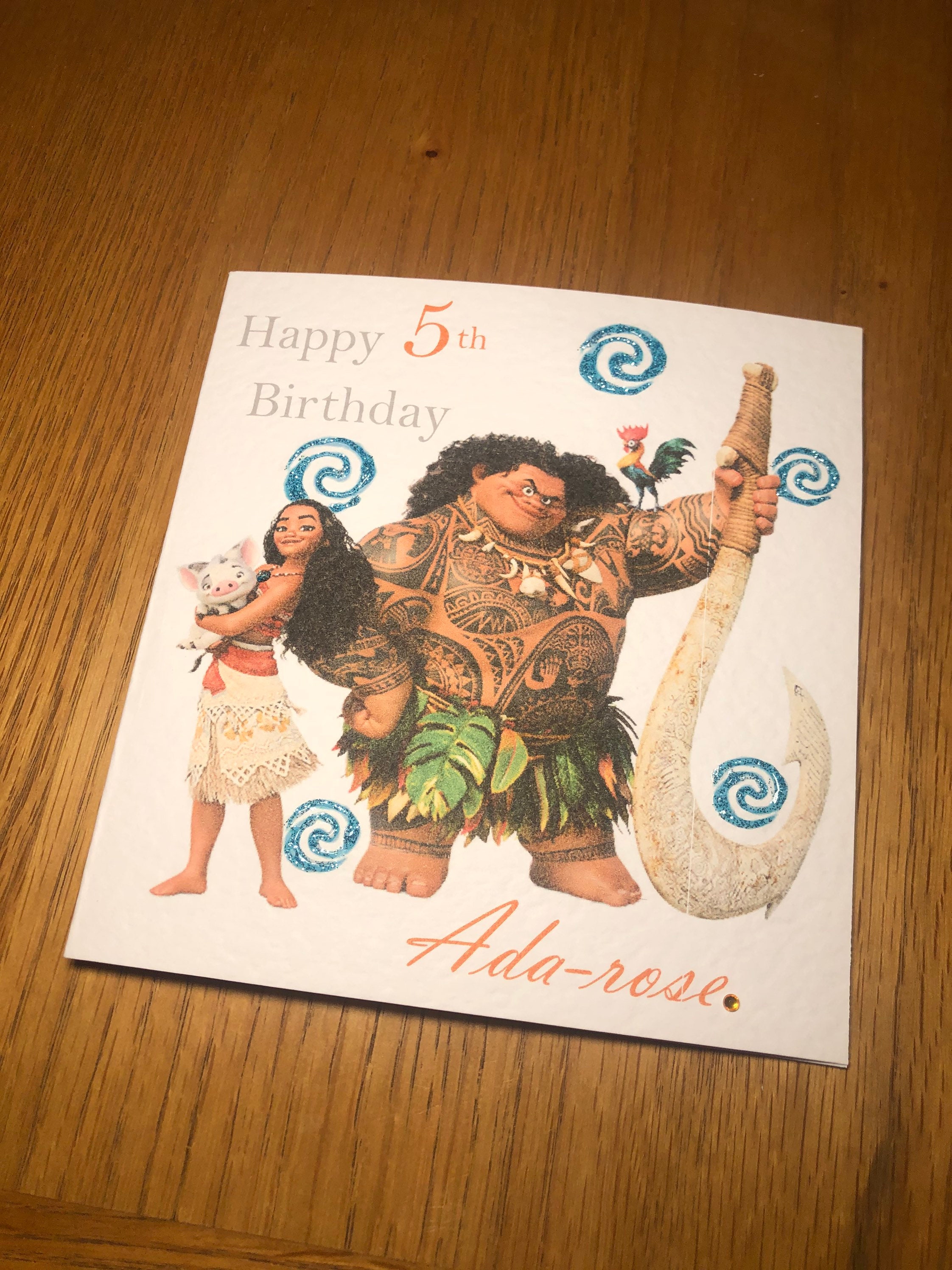 Moana Birthday Card - Etsy India