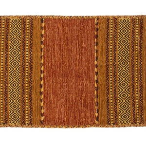 Kilim Lory Tribal 100% Cotone, Indiano, Fatto a Mano Lavabile in Lavatgrice