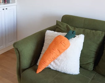 Carrot pillow Giant plush Vegetable plush Gift for vegetarian