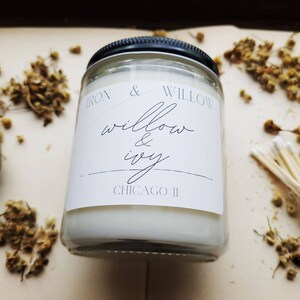 Willow and ivy candle clean Candle coconut soy Candle clean Scented Soy Candle image 3