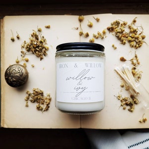 Willow and ivy candle clean Candle coconut soy Candle clean Scented Soy Candle image 1