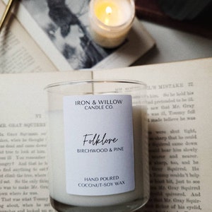 Folklore Candle | birch Candle | pine Candle | Housewarming gift | Mens Candle | Soy Candles | natural Candle | housewarming |