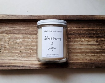 Sage & blackberry candle / soy candle / Housewarming Gift / clean candle | minimalist gift |