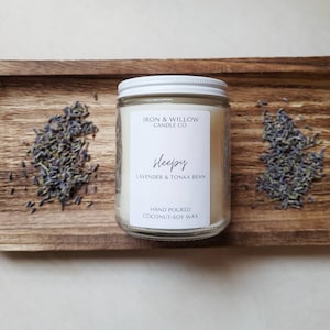 Sleepy Candle lavender Candle soy Candle Halloween Candle CALMING CANDLE spooky candle image 1