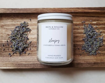 Sleepy Candle | lavender Candle | soy Candle | Halloween Candle | CALMING CANDLE | spooky candle