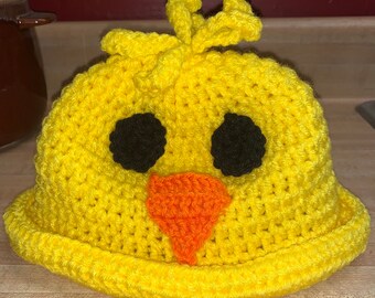 Yellow Duckling Hat for baby 3-6 months-Baby Infant Hat-Duck Costume-Halloween Costume-Baby Shower Gift-Photography outfit-Fall baby