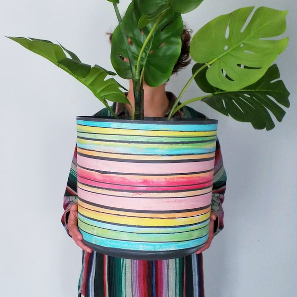 30 & 35 cm Giant Planters ( 11,8 '' - 13,7 '') Umweltfreundliche Indoor-Pflanzgefäße aus recyceltem Kunststoff