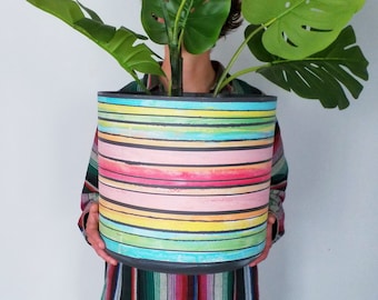 Jardinières géantes de 30 et 35 cm (11,8 po. - 13,7 po.) Pots de plantes d'intérieur écologiques en plastique recyclé