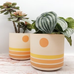 Ekologiczna doniczka doniczkowa 16 cm. Doniczka Sunset, wykonana z recyklingowanego plastiku.