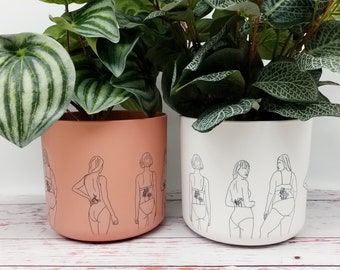 Eco friendly indoor Planter - plant pot 14 cm. Plant ladies, plant lover gift