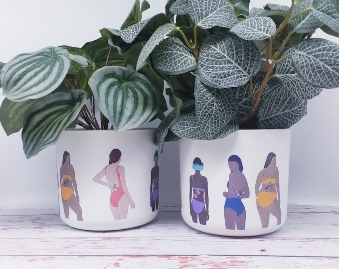 Eco friendly indoor Planter - plant pot 14 cm. Plant ladies for plant plant lover gift