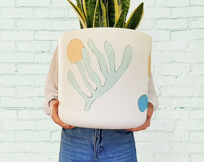 Very big Large Plant pot 30 - 35 cm ( 11.8''- 13.7'' ), made of recycled plastic, Matisse decor