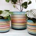 Extra Large Planters, 25, 22 & 18 cm - Eco friendly indoor plant pots, melange colours 