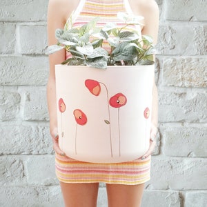 Sehr großer Blumentopf 30- 35 cm, Umweltfreundlicher Blumentopf aus recyceltem Plastik