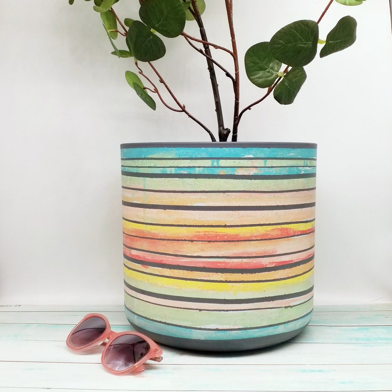 Large Planters Eco friendly indoor plant pots, sustainable and colourful plant holders image 3
