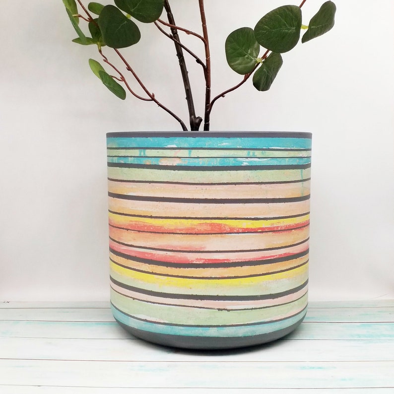Large Planters Eco friendly indoor plant pots, sustainable and colourful plant holders image 2