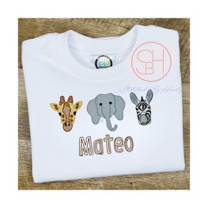 Boys Peronalized Zoo Shirt, Monogramed Zoo Shirt for Boys