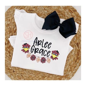 Girls South Carolina Game Day Outfit, Baby Girl personalized football season shirt with rooster mascot