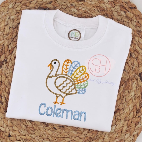 Personalized Embroidered Turkey Shirt | Thanksgiving Outfit