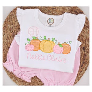 Personalized Girls' Pumpkin Patch Shirt