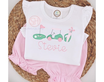 Girls Personalized Golf Shirt