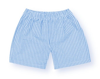 Boys Blue Gingham Shorts