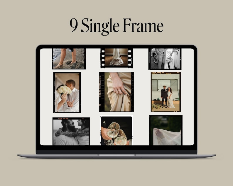 Showit Polaroid and Film Frames Add-On Template | Retro Film Inspired Photo Frames | Website Gallery Design for Photographers image 3