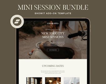 Photographer Mini Session Showit Add On Template